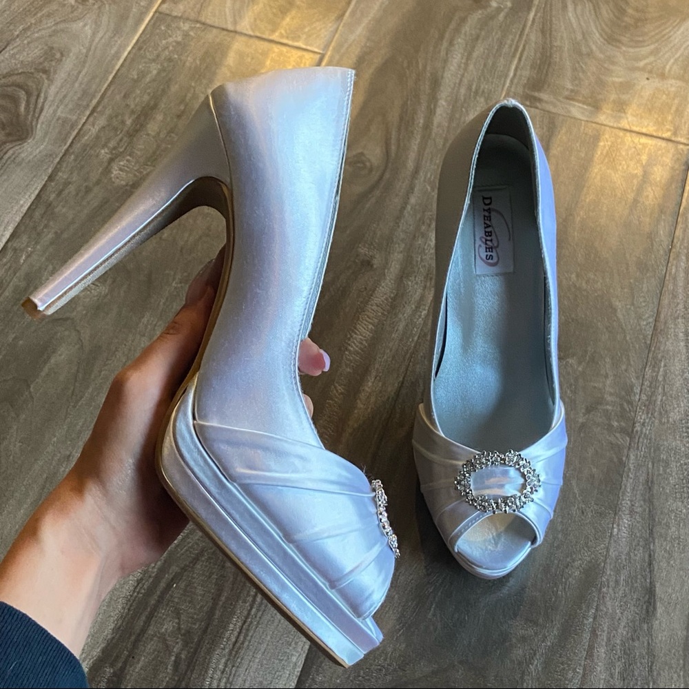 “Gianna” wedding heels by Dyeables